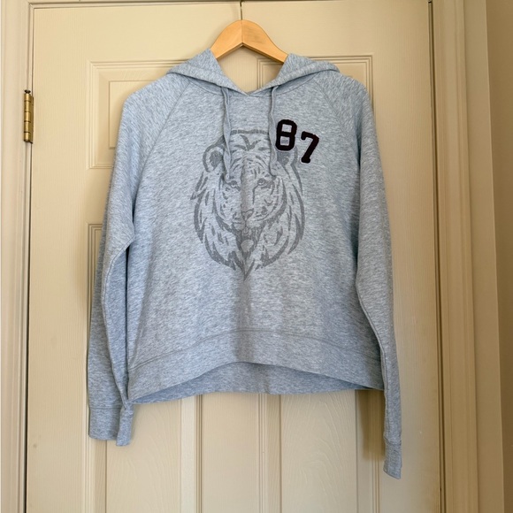 Aeropostale Tops - Aeropostale Light Gray Tiger Semi-Cropped Hoodie